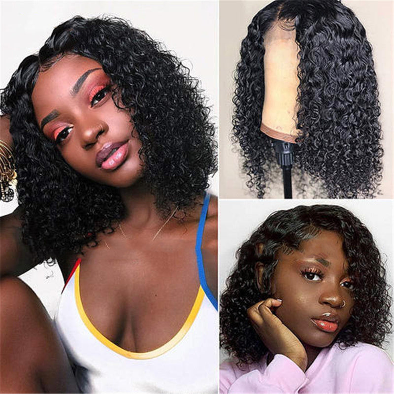Bob Kinky Curly Wig – 100% Human Hair Short Curly Wig