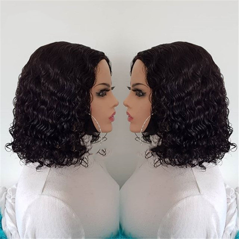 Bob Kinky Curly Wig – 100% Human Hair Short Curly Wig