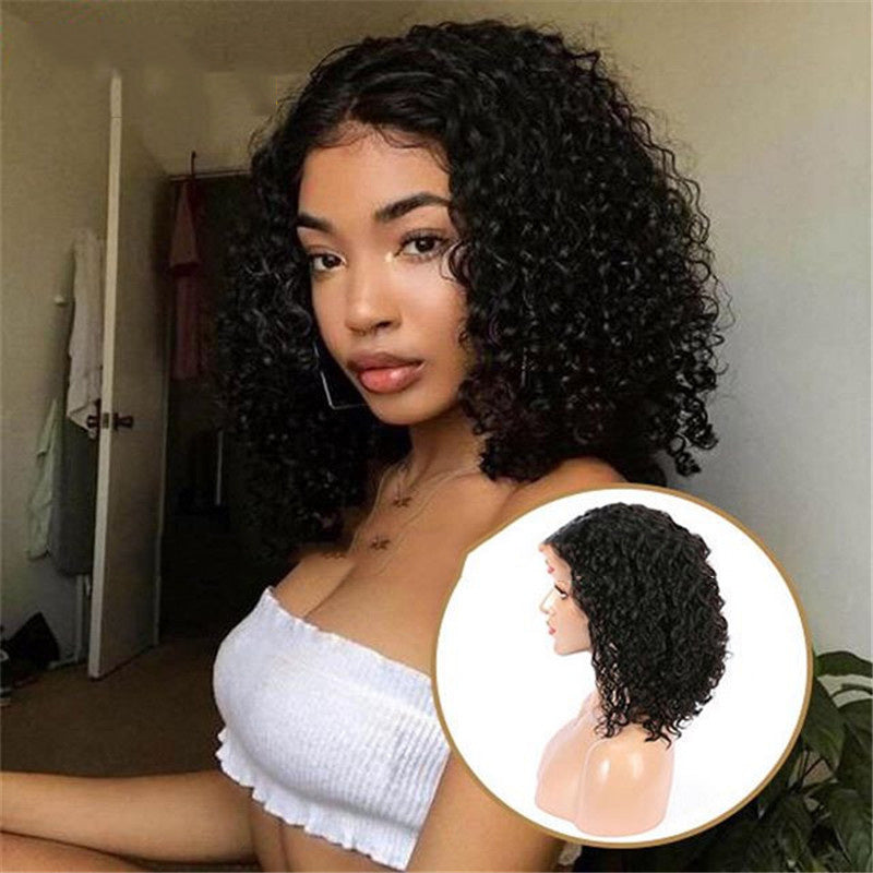 Bob Kinky Curly Wig – 100% Human Hair Short Curly Wig