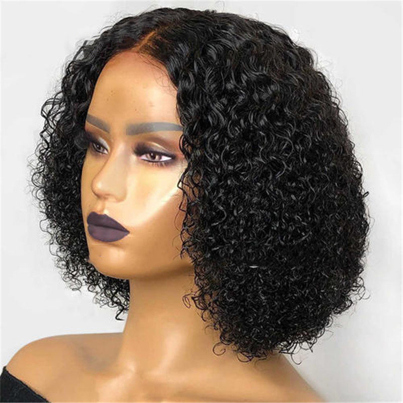 Bob Kinky Curly Wig – 100% Human Hair Short Curly Wig