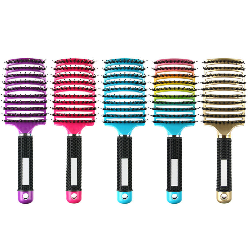 Curved Bristle Massage Comb – Detangler for Curly & Thick Hair