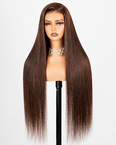Human Hair Wig – 6x5 Glueless Lace Closure, Straight, Pre-Plucked & Pre-Cut, 220% Density