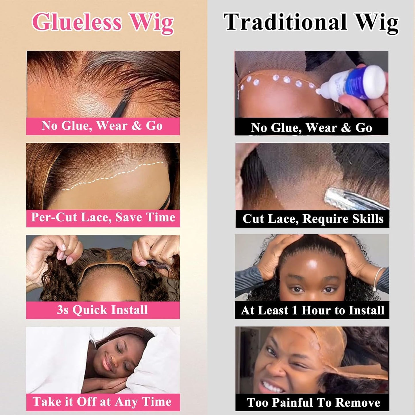 Chocolate Brown Water Wave Bob Wig – 4x4 HD Lace, 12'' Human Hair, Glueless, Pre-Plucked