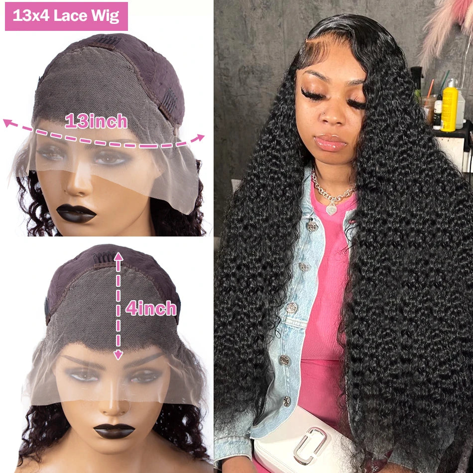 250 Density Deep Wave Lace Front Wig 13x6 HD Human Hair Wig