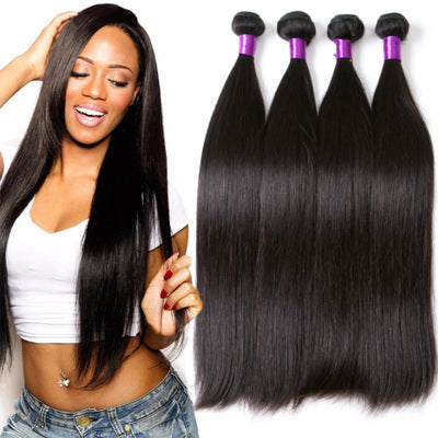 Brazilian Straight Human Hair – Natural Color, Soft & Silky Bundles