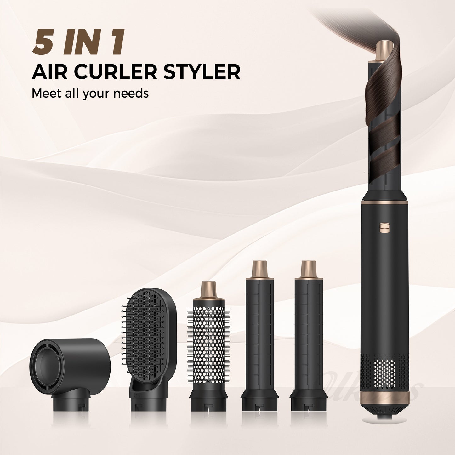 Multifunctional 5-in-1 Noise Reduction Modeling Hair Curler