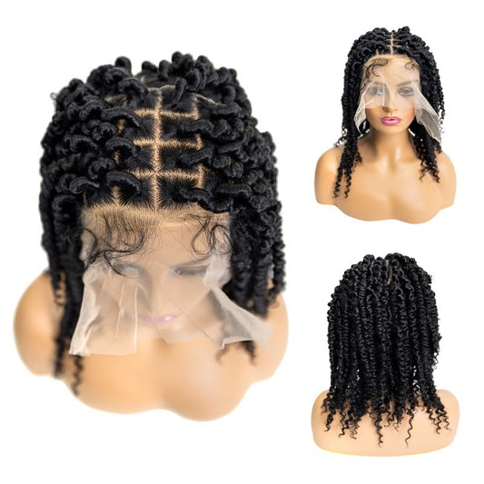 12" Spring Twist Full Lace Wig – Knotless Braids with Baby Hair