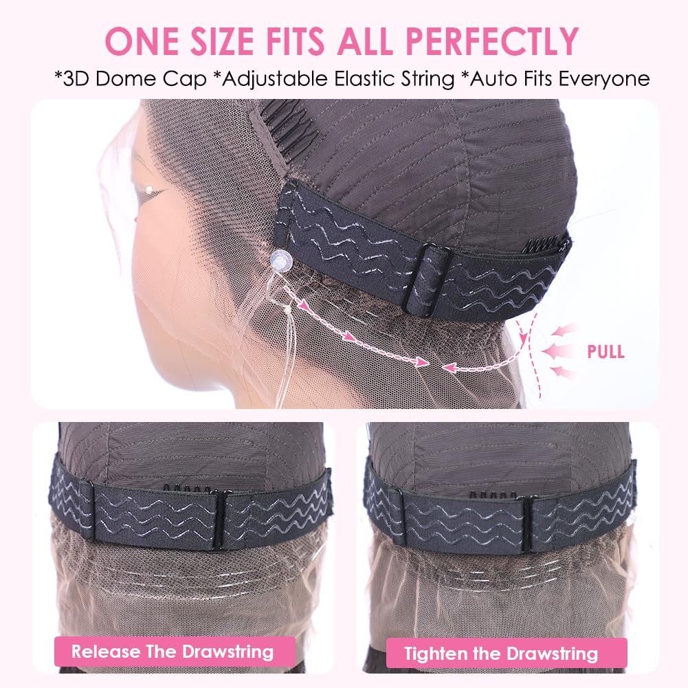 360 Glueless Water Wave Wig Human Hair – HD Full Lace, Pre-Plucked & Bleached, 180% Density with Hidden Strap & Drawstring