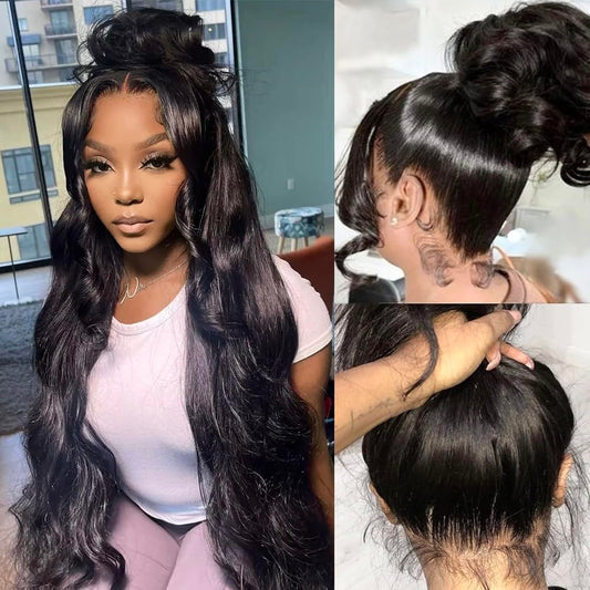 HD 360 Lace Front Wig Human Hair Body Wave 220% Pre-Plucked