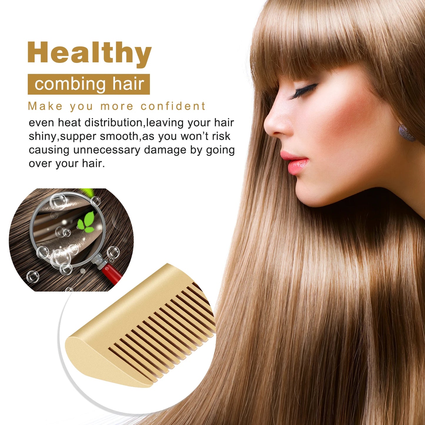 2-in-1 Electric Hot Comb Hair Straightener & Curler – Wet & Dry Straightening Brush Styler