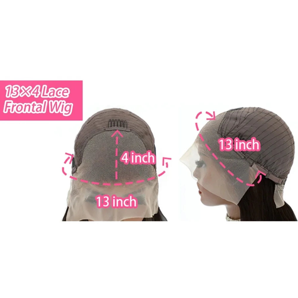 Ombre Blue 13x4 Lace Front Human Hair Wig 180% Density